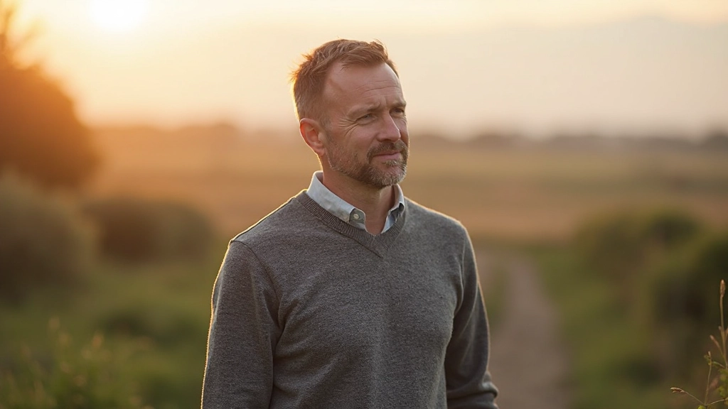 Persoon die buiten staart naar horizon, peinzend moment van zelfbewustzijn en introspectie